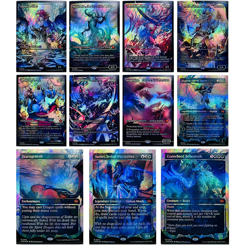 

Diy аниме Vissowar Elves Herald of Eternal Dawn Craterhoof Behemoth Коллекционные карты Рождественский подарок на день рождения Детская игрушка