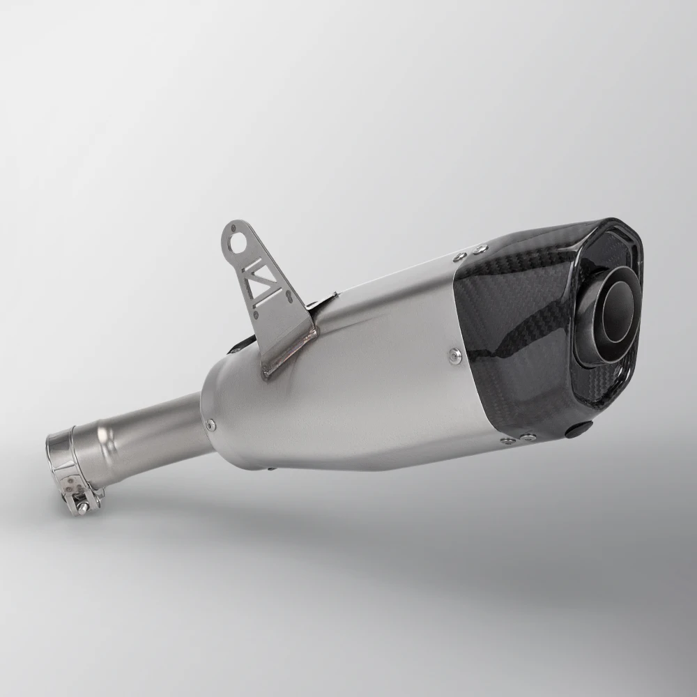 Applicable to nijiaZX4R motorcycle modification system exhaust ZX-4R titanium colour carbon integrated mid-to-rear section K195