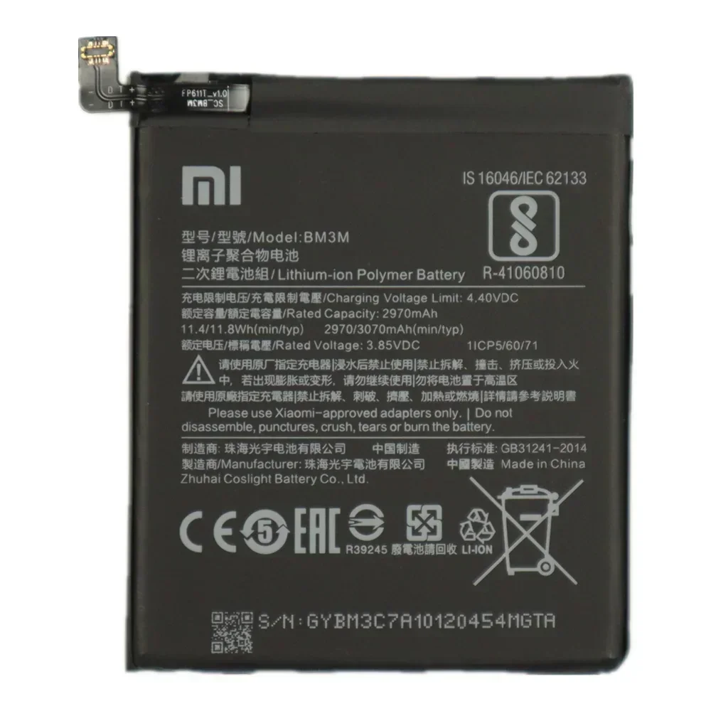 2025 years xiao mi 100% Original Battery BM3M For Xiaomi Mi 9 SE Mi9 SE 3070mAh Genuine Phone Battery In Stock Fast Shipping