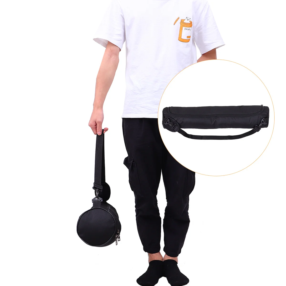 

Canvas Yoga Mat Carry Bag Wear Resistant Lightweight Single Shoulder Sports Tote for Gym Outdoors Travel Yoga Mat Storage Bag