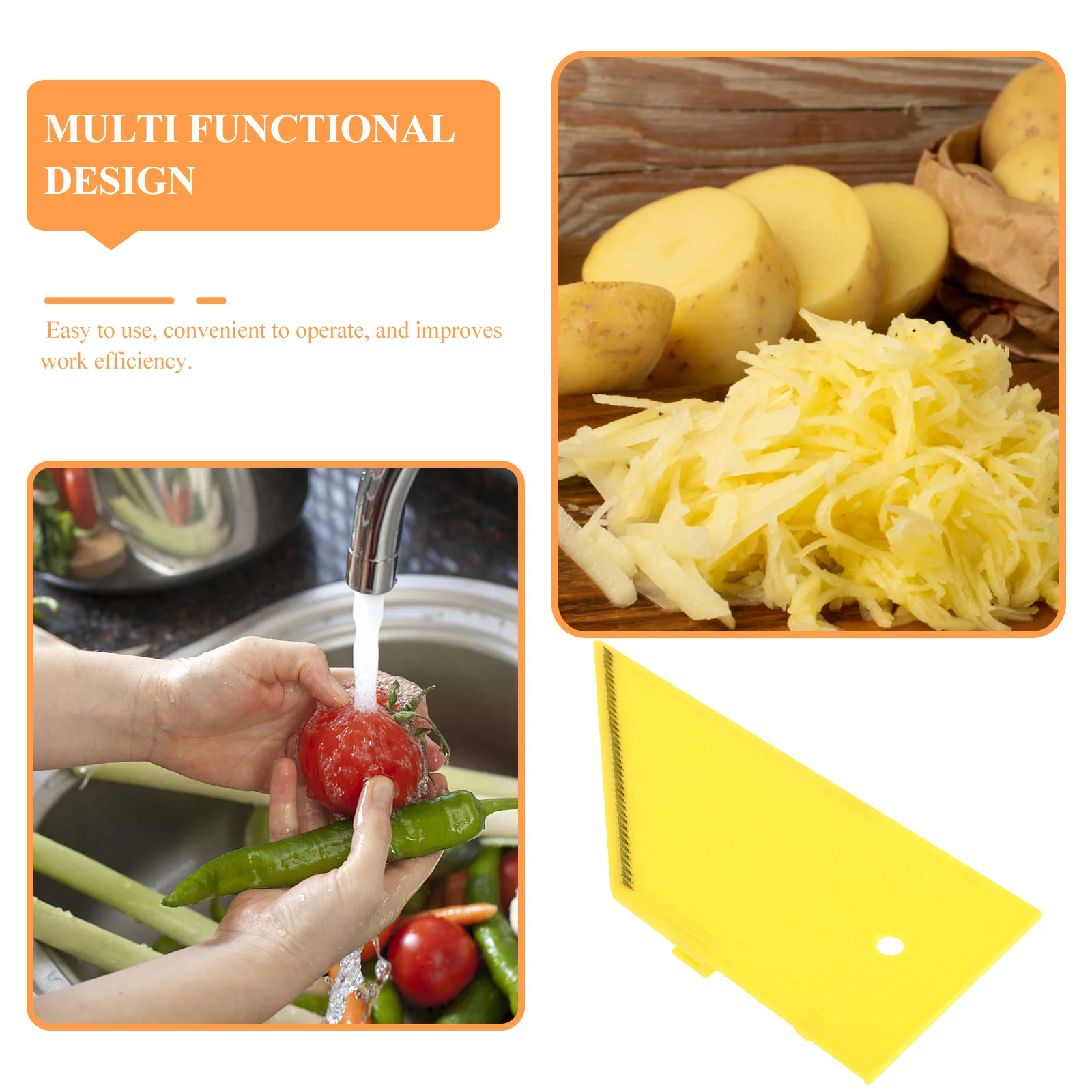 

Handheld Vegetable Slicer Multifunction Potato Fruit Grater Manual Kitchen Tool Comfortable Handle Blades