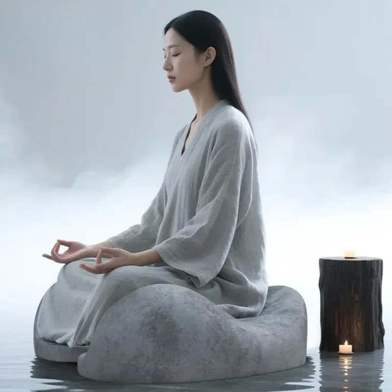 Meditation Memory Foam Seat Cushion, Ergonomic Cross-Legged Zafu Pillow for Yoga & Zen Sitting, Non-Collapsing Floor Mat