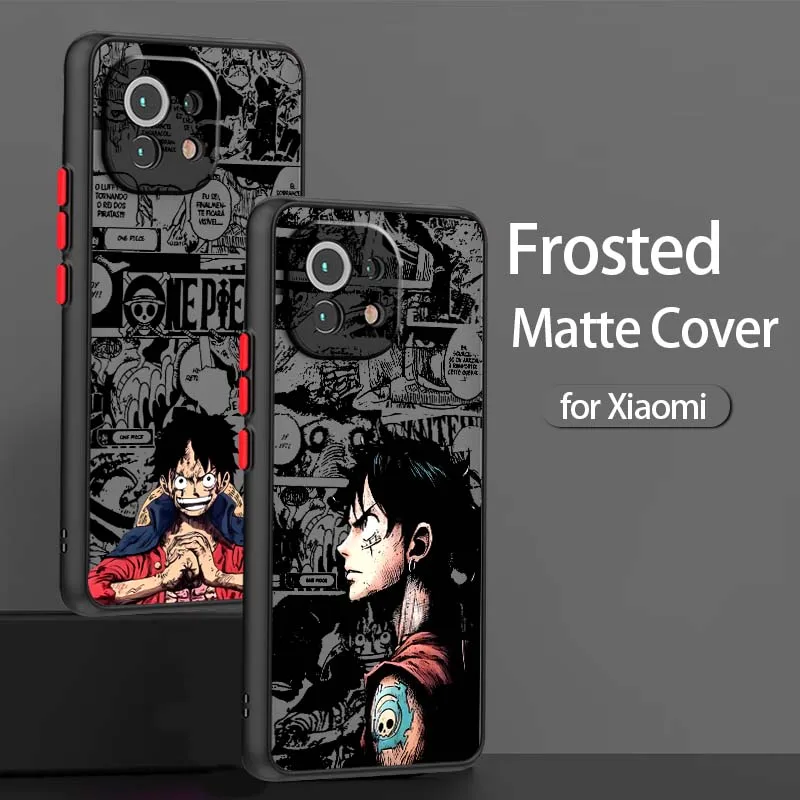 

Captain D. Luffy of One Piece Case For Xiaomi 15T 14T 13T 13 12T 12 12S 11T 11 11i 10 10T Ultra Pro Lite Frosted Translucent