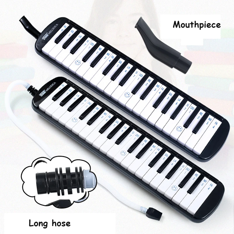 32/37 Keys Melodica Mouth Organ Music Pipe Professional Musical Instrument Climber Gaita Melodic Piano Keyboard Jew\'S Harp Bag