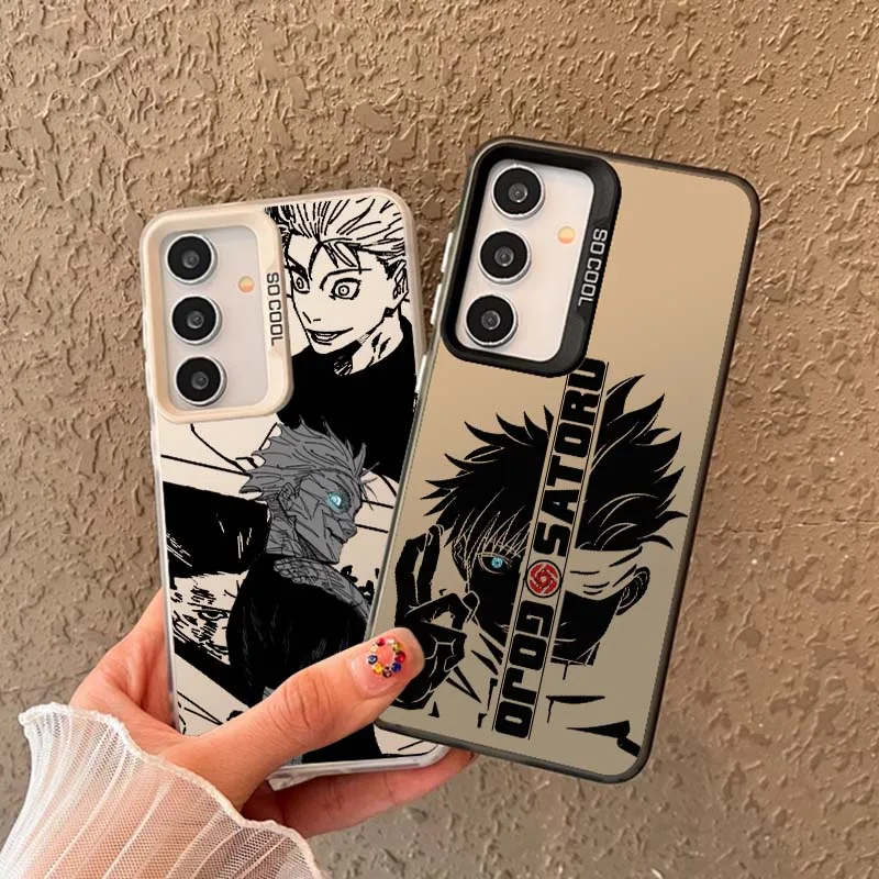 

Jujutsu Kaisen Cool Art Anime For Samsung A73 A72 A71 A53 A52 A33 A54 A34 A35 A36 A55 A56 5G Colorful Silver Phone Case