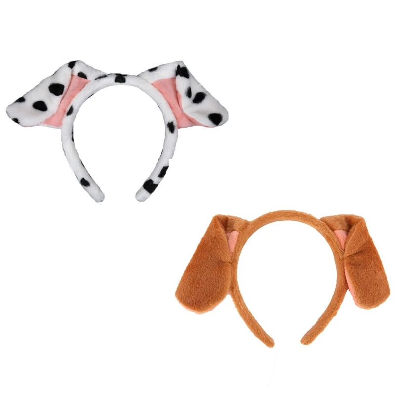 Women Cute Spotted Puppy Ear Headband Girls Makeup Hairband Birthday Hair Decors New Dropship