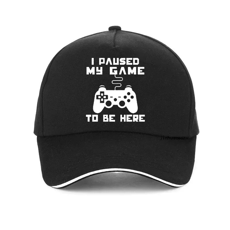 

Gamer Baseball Cap Men I Paused My Game To Be Here Tops Interesting Play Computer Hat High Quality Snapback Hats Bone
