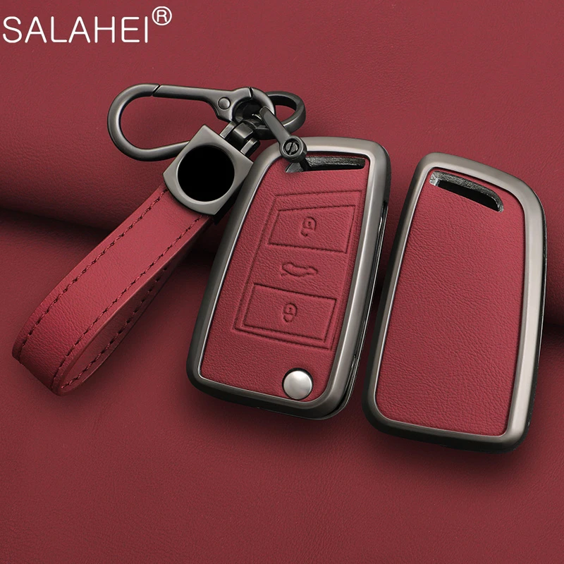 Car Key Case Cover Shell For VW Volkswagen Magotan Golf 8 7 MK7 Tiguan Passat MK2 Skoda Octavia Kodiaq Seat Leon Altea Accessory