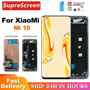 Bilashmart AMOLED Xiaomi Mi 10 M2001J2G M2001J2I LCD Display Touch Screen Digitizer Assembly mi 10 mi10 LCD Screen Replacement