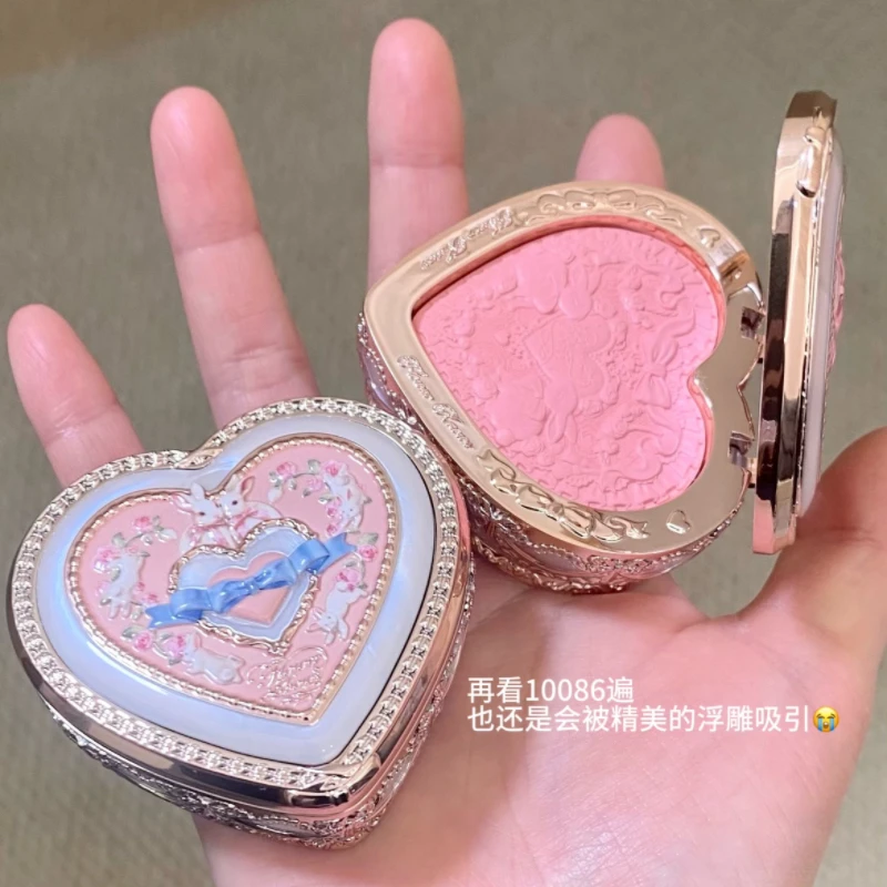 Flower Knows Bunny Garden Velvet Blush Cute Makeup Blushes Cruelty-Free Powder Blush Waterproof Blusher Cosmetics