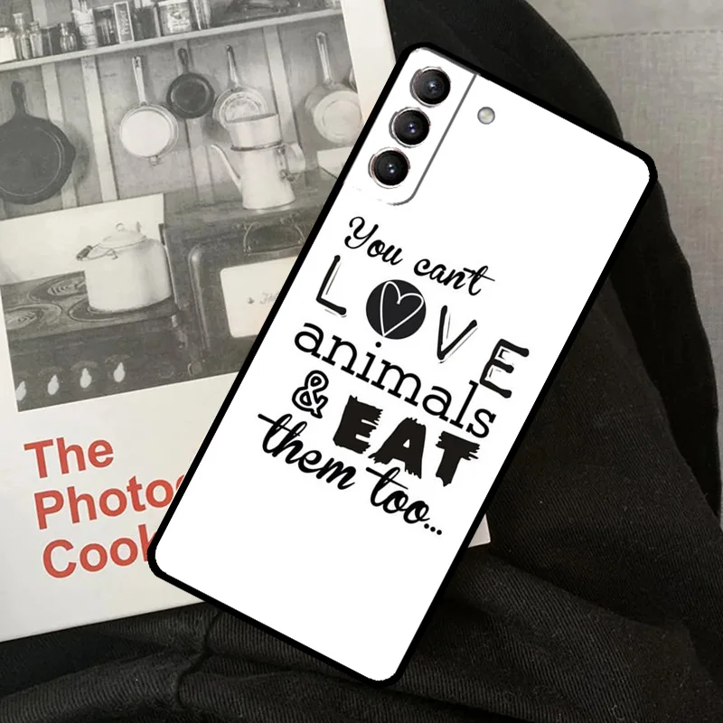 LOVE VEGGIE Vegetarian VEGAN Phone Case For Samsung Galaxy S22 S23 S24 Ultra S20 S21 S24 FE S9 S10 Plus Note 10 20 Ultra