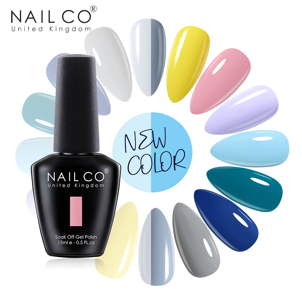 NAILCO 15ml UV Gel Nail Polishes Summer Color Lakiery Hybrydowe Vernis Nails Gel LED Nail Art Gel Lak Design Set Series Manicure