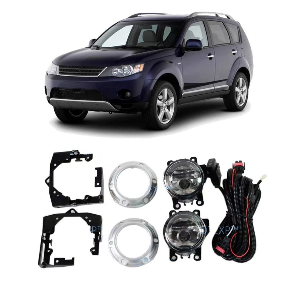 1 Kit Fog Lamp Set for Outlander CW 2007-2010 Fog Lights for Airtrek Lamp Cover Support Switch Wire Mn142091 6321a043 6400a739