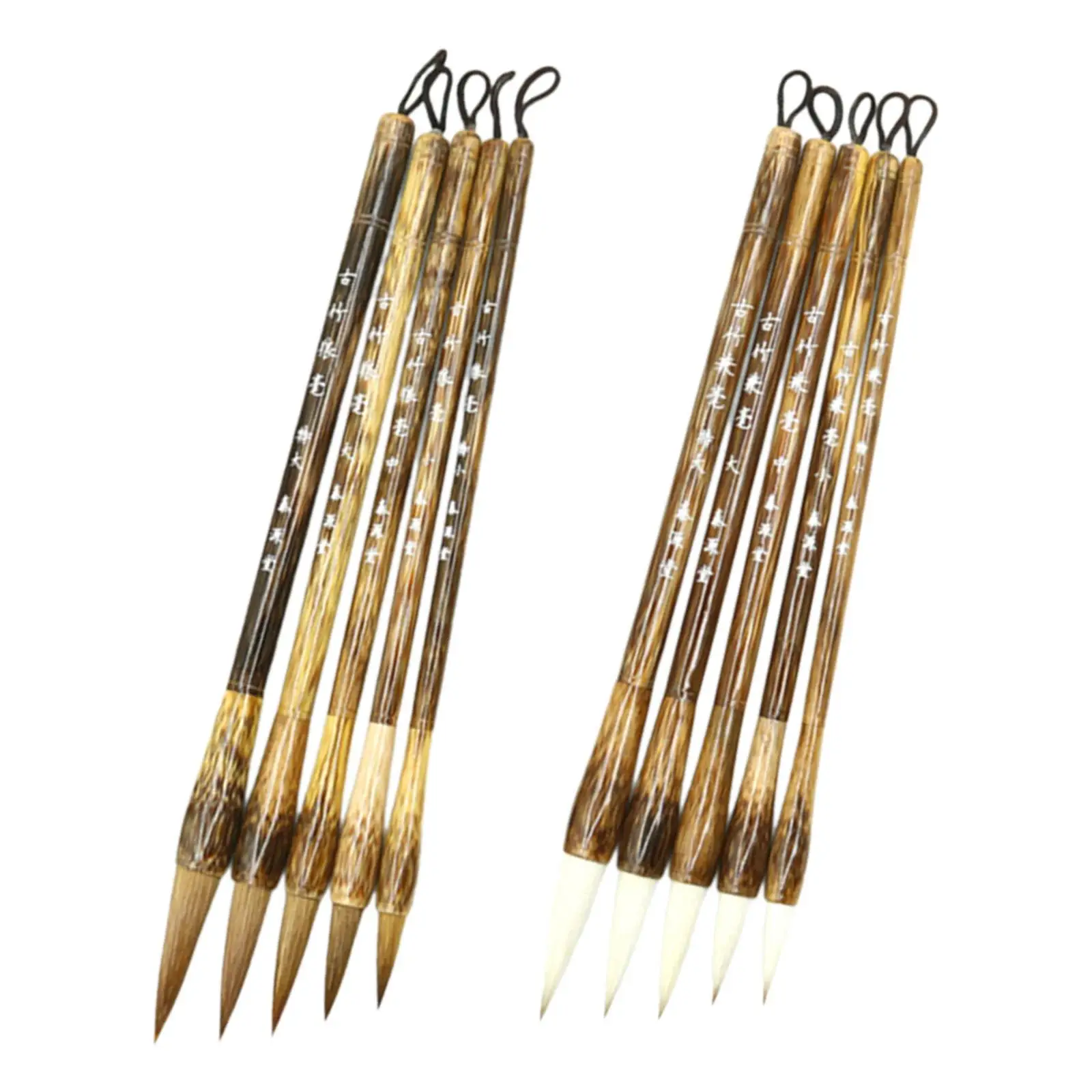 5Pcs Chinese Calligraphy Brushes Set Chinese Painting Tool Writing Brushes