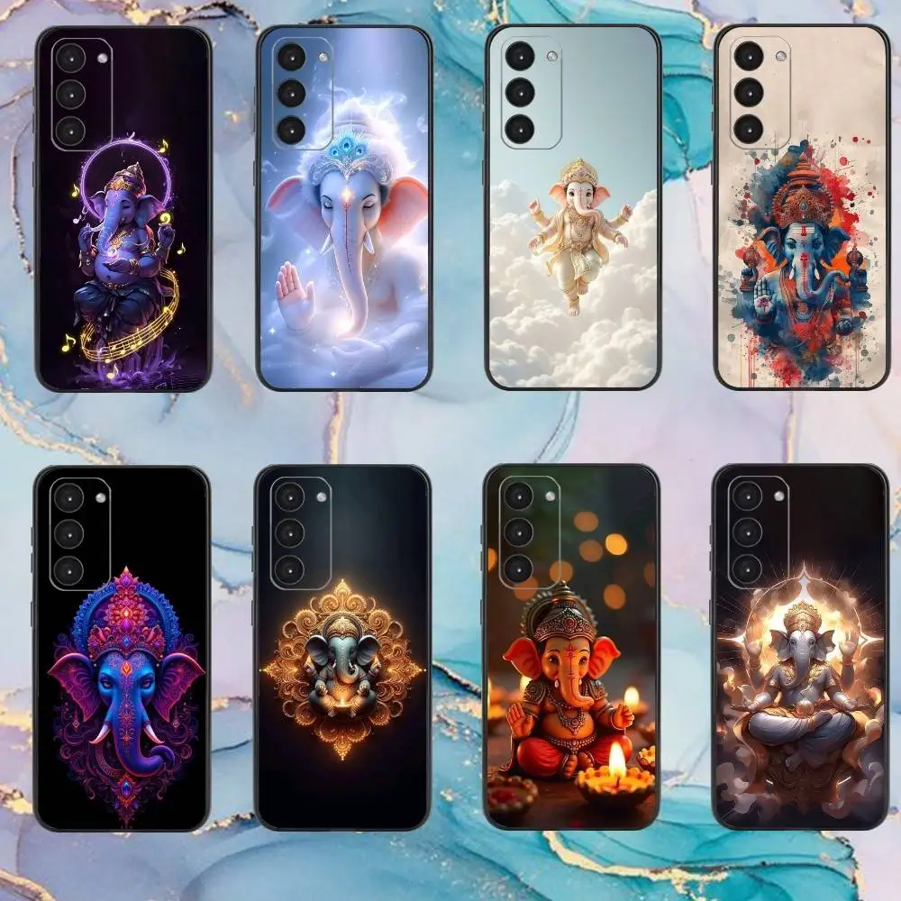 Ganesh Elephant God funda de teléfono para Samsung Galaxy A73,A72,A71,A70,A53,A52,A51, otras fundas negras suaves