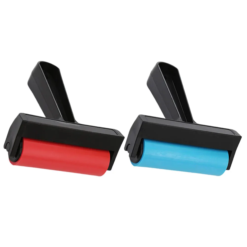 

2pcs Ink Rollers 10cm Red Blue Replaceable Craft DIY Painting Tools Plastic Diamond Drawing Supplies Supplies