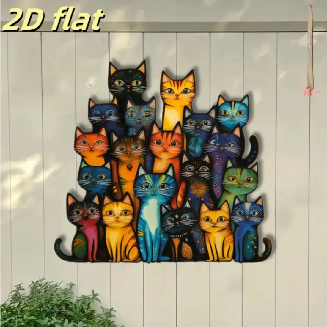 CIFBUY 1pc Cat Family Vintage Metal Tin Sign,20x30cm,2D Flat Printing,Rustic Wall Art Decor for Patio,Garden,Yard,Living Room