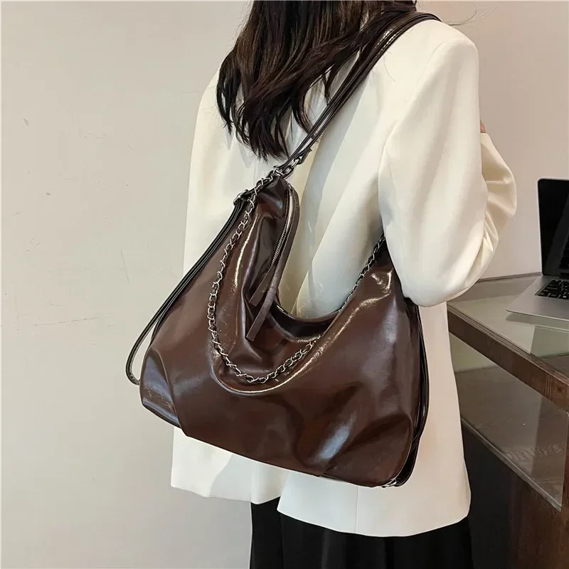 

Bag for Women 2024 Autumn/Winter New Fashion Backpack Versatile Commuter Tote Bag Single Shoulder Underarm Bag Un Sac Épaule