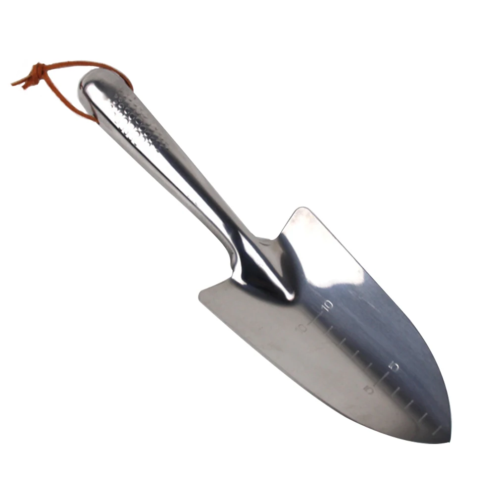 

Stainless Steel Shovel Small Handheld Garden Tool Silver Lightweight Durable Planting Weeding Digging Soil Moving Transplanter