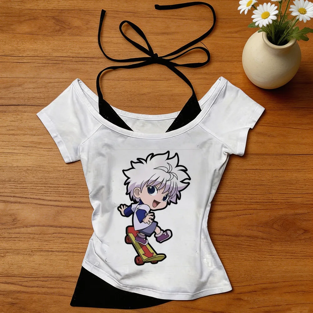 Hunter × Hunter cropped top teen emo summer anime t-shirt manga clearance sales harajuku gyaru anime