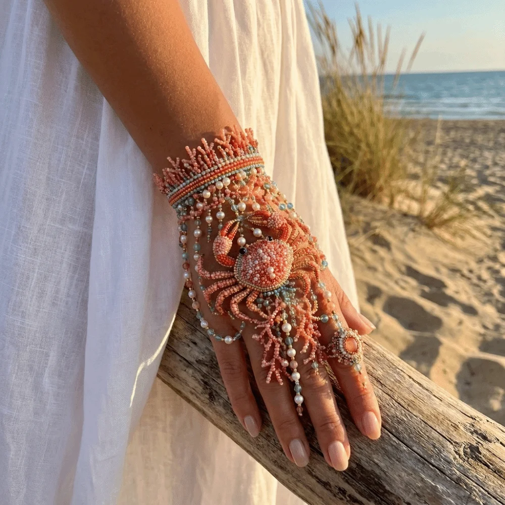 Ocean Series Tier-Perlen-Armband-Set, Delfin/Schmetterling, unfertige Produkte, Perlen-Handarmband, DIY-Set, exquisit – Detail 11
