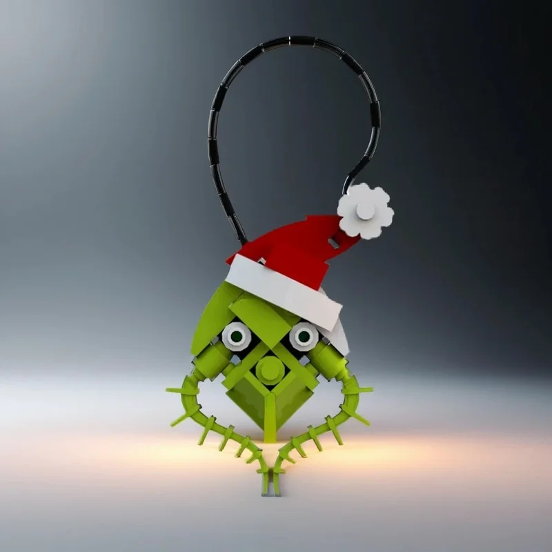 35 Uds. MOC Grinch adorno de árbol modelo estacional arquitectura de bloques de construcción DIY regalos creativos de Navidad Idea juguetes educación niños