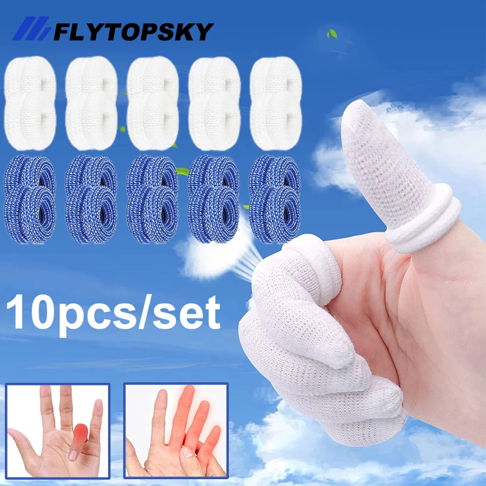 10Pcs Compression Tubular Bandage Finger Roll Tubular Bandage Dressings, Finger Toe Sleeve,Thumb Protector,Fingertips Protective