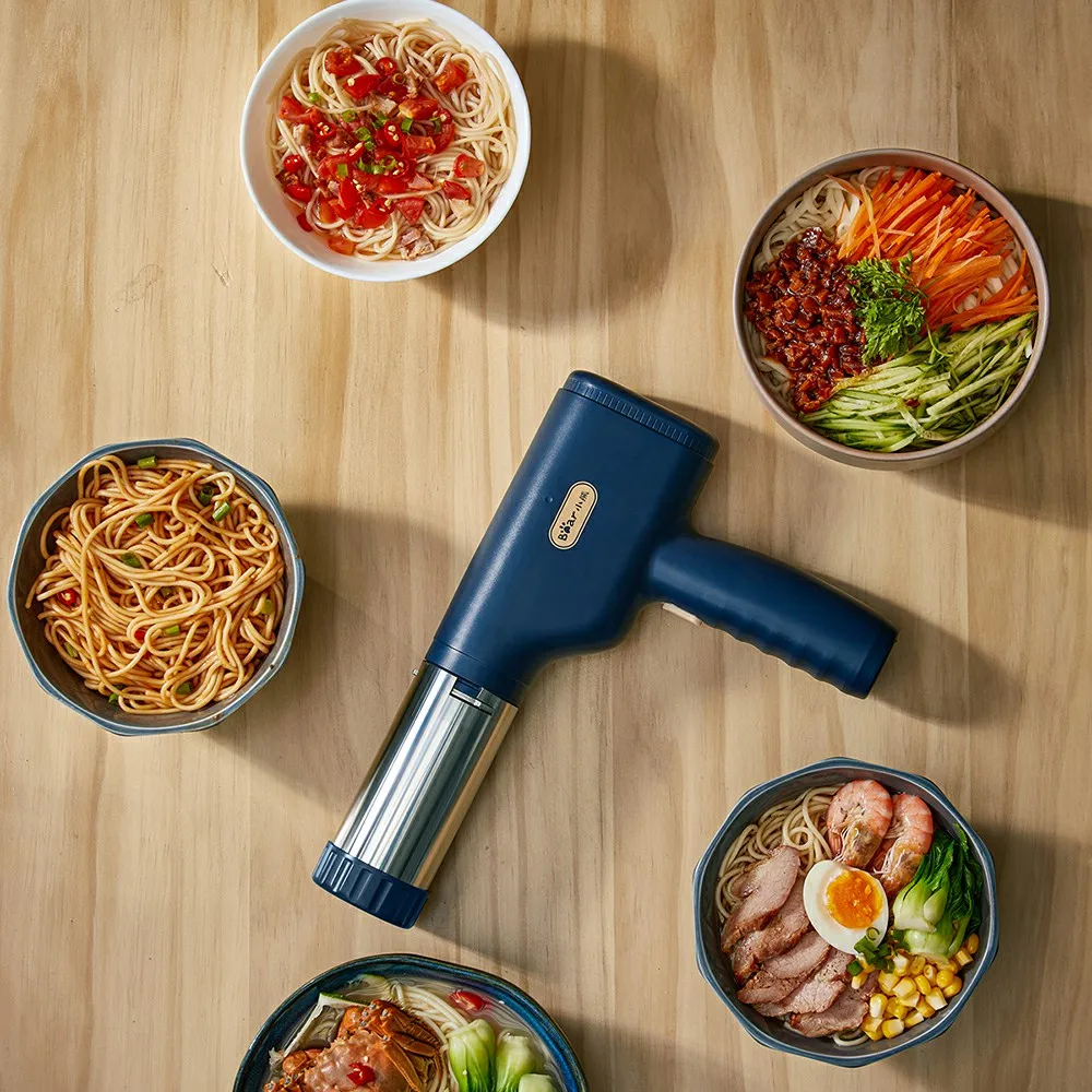 Small Handheld Pasta Noodle Maker Máquina de Prensa de Noodles Sem Fio Recarregável, 30s Rápido com 3 Moldes, Eletrodomésticos, 100V-240V