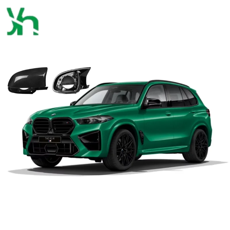 استبدال الملحقات الخارجية لسيارات BMW X5M X6M F85 F86 (2015-2019) غطاء مرآة جانبية من ألياف الكربون الجافة
