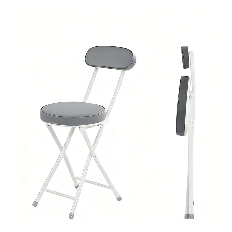 custom.Home Folding Metal Chair Student Dormitory Backrests and Sturdy Occupying an Area Portable Chairs Urination