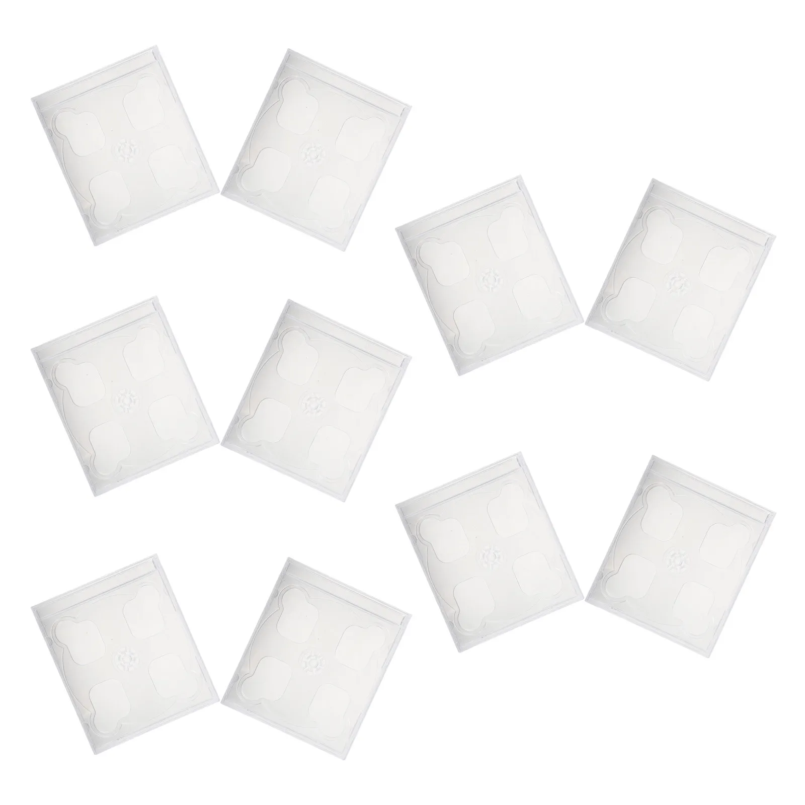 10Pcs Cd Cases Clear Double Disc Storage Thickened Plastic Stackable Protectors Home Organizer Cd Holder Case