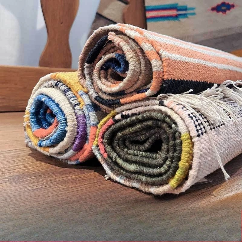 Indian cotton blanket yoga mat handmade shawl sofa cushion bay window mat