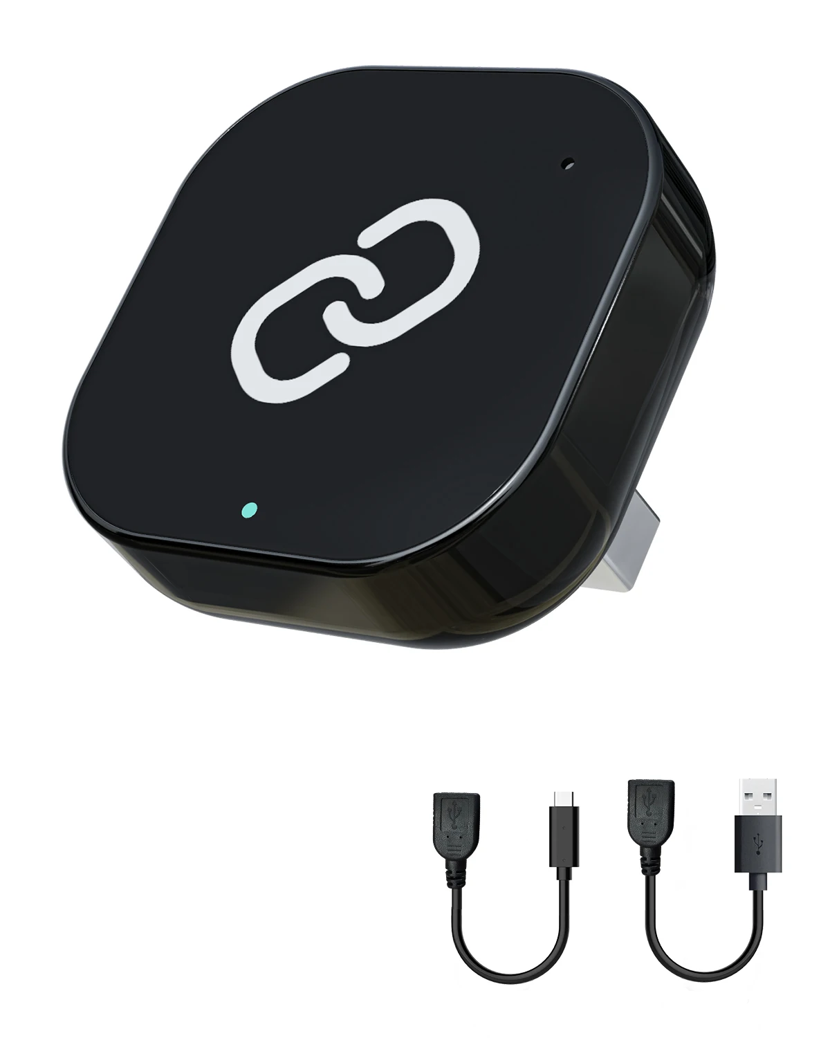 

2 in 1 Wireless CarPlay Adapter Plug & Plug Auto Connect No Delay Converts Wired to Wireless Compatible for iPhone&Android-Black