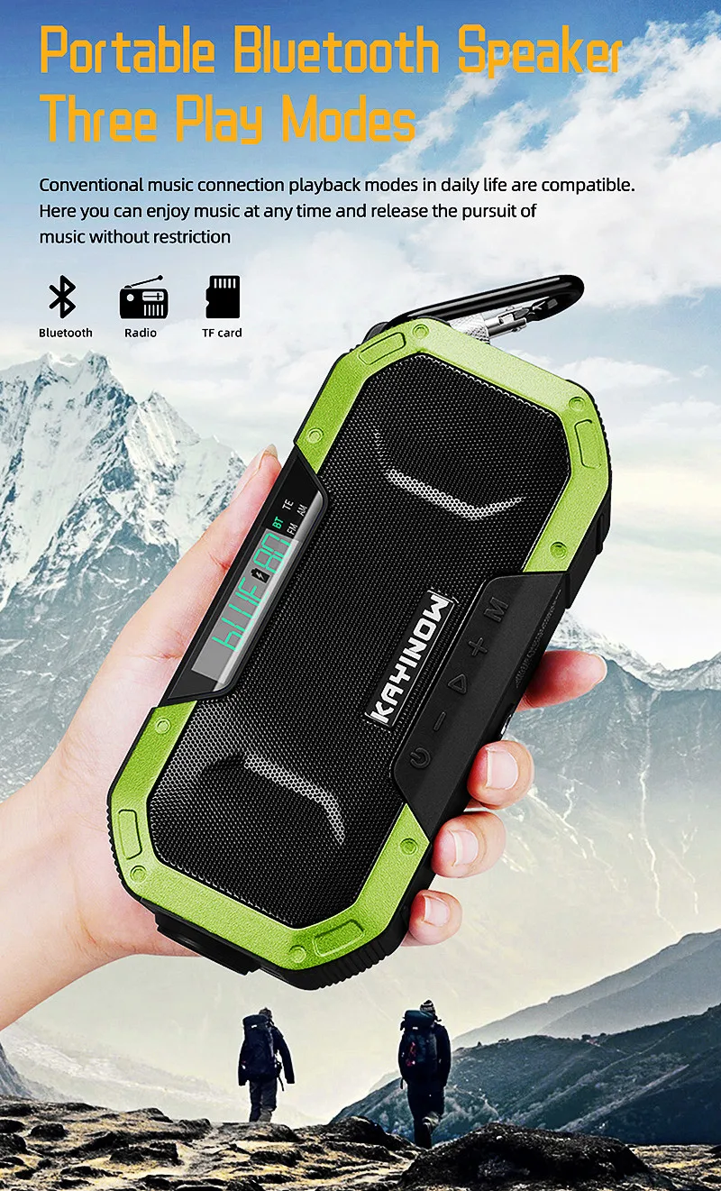 Multifunctional Radio Portable,WATERPROOF Radio Fm/Am Solar Or Usb Charge SOS Alert LOUD Storm Security Protection,For Bad Radio