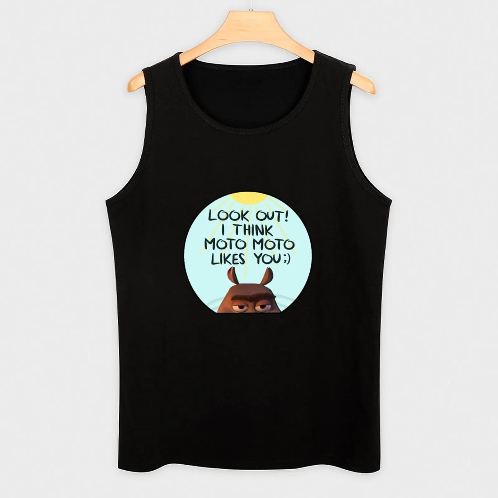 Look Out! I Think Moto Moto Likes You Tank Top Weekend Casual Tank Top Loose Sleeveless