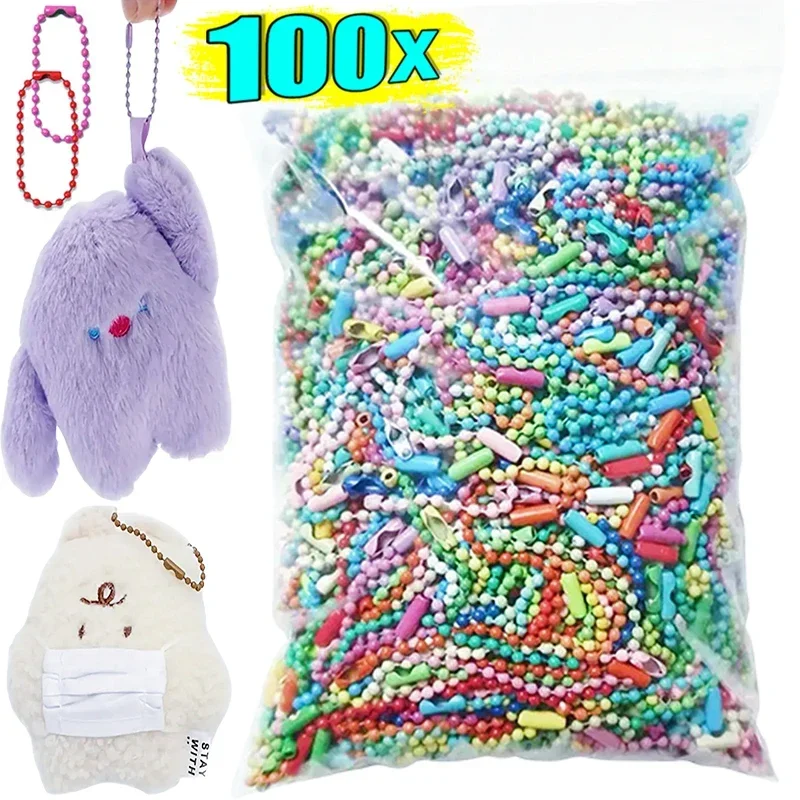 10/20/50/100pcs Ball Bead Chains Fits Key Chain/Dolls/Label Hand Tag Connector For DIY Bracelet Jewelry Making Accessorise 