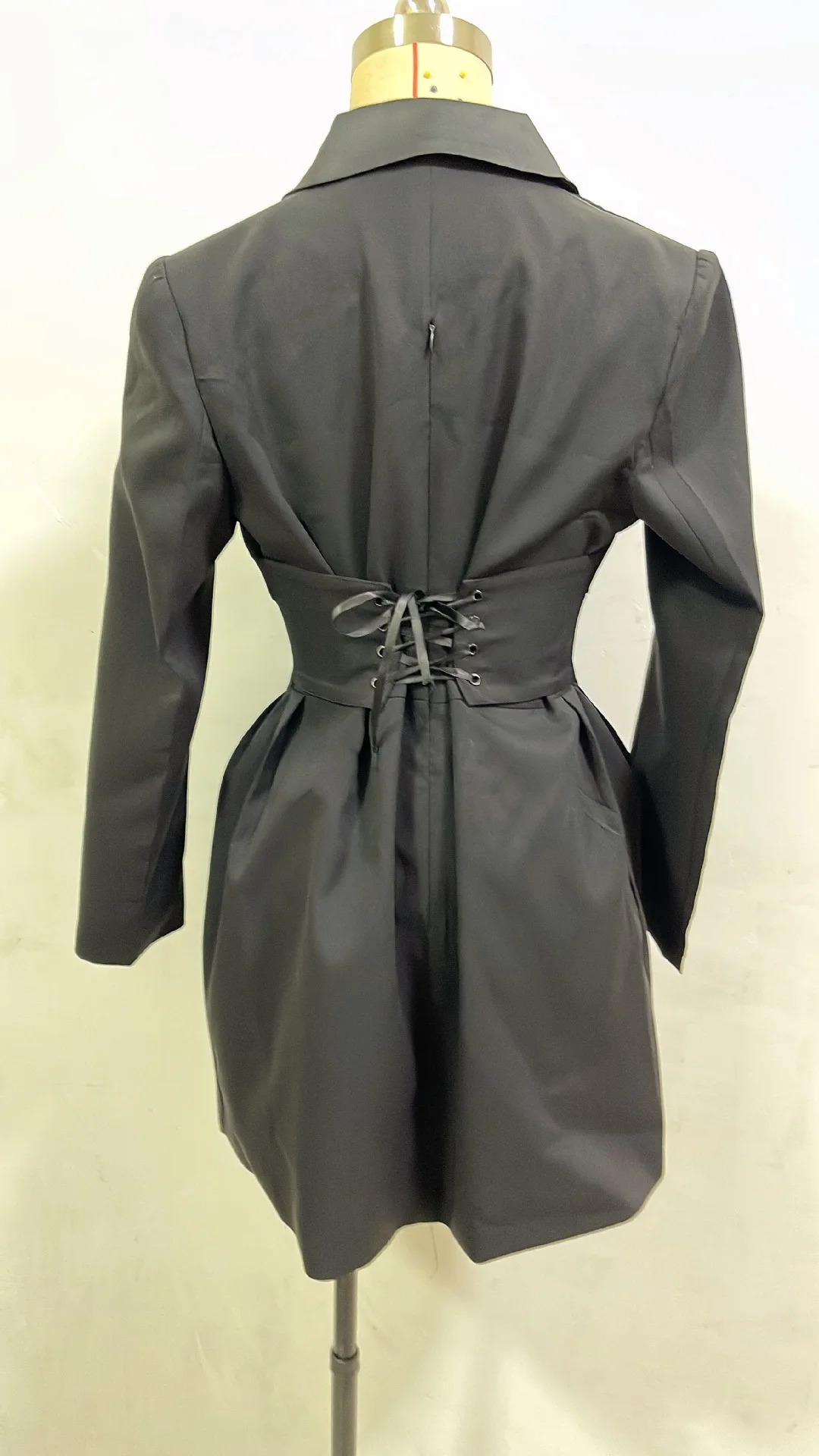 فين امرأة سيدة أنثى عادية متعددة الاستخدامات بلون مزاجه التنقل الفرنسية التلبيب الخصر مقعد الخصر بدلة صغيرة الخارجي #4