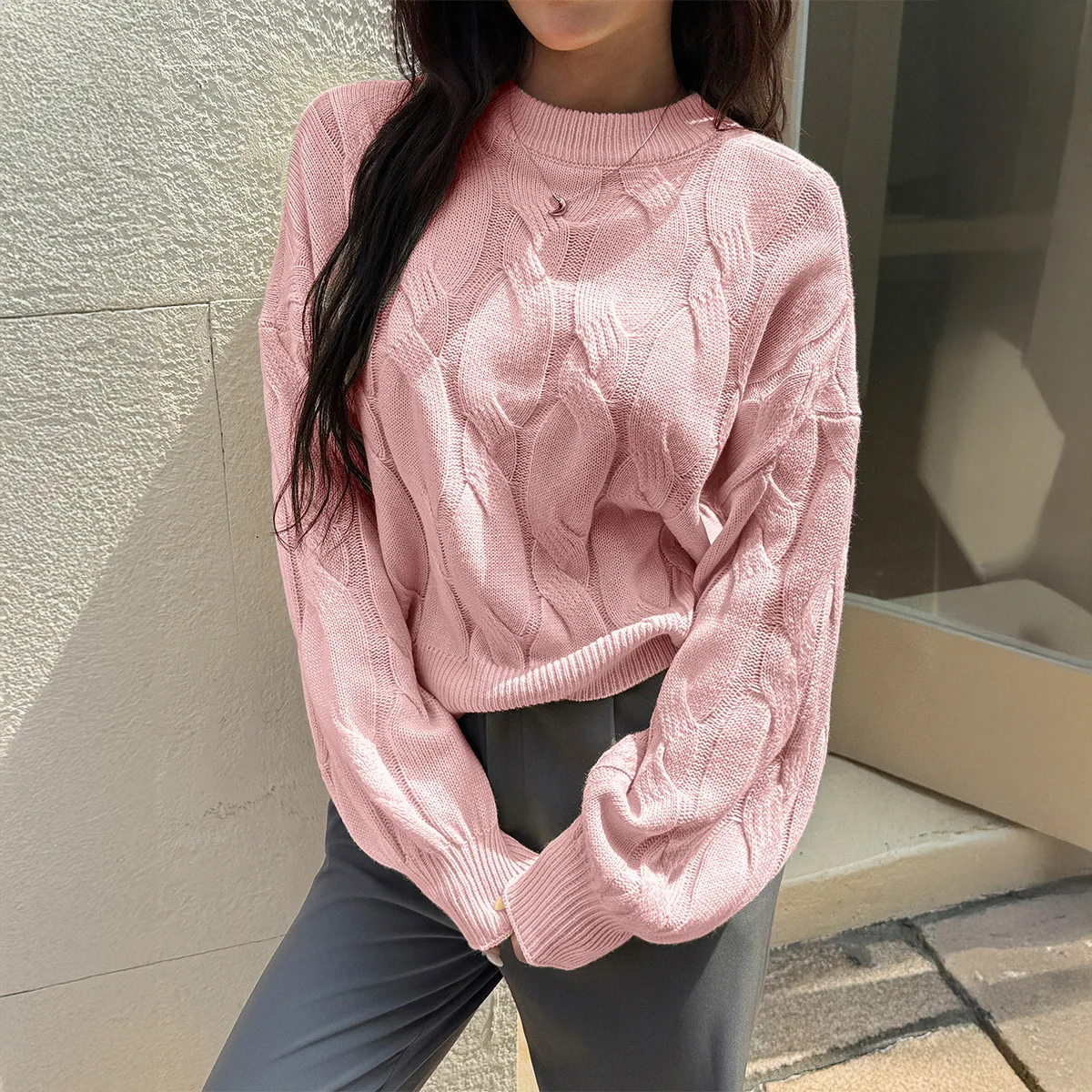 

2025 Autumn Winter Women's Sweater Tops Sweaters Women Female Woman Clothing Casual and Simple Long-Sleeved Base Layer Sweater