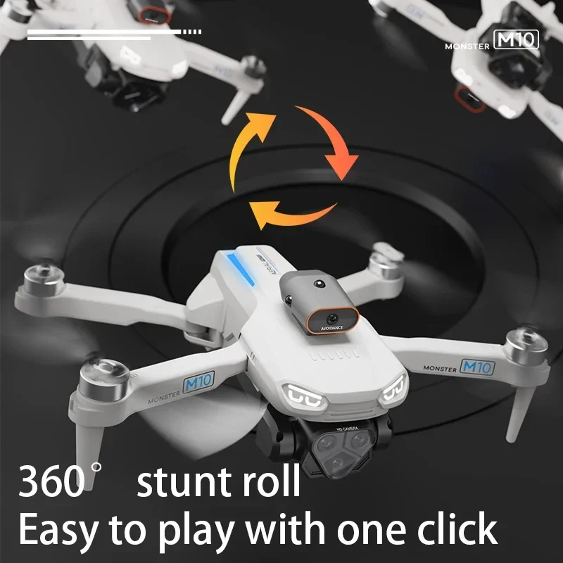 For Xiaomi M10 Drone 8K HD Triple-Camera Professional Brushless Obstacle Avoidance Professional Omnidirectional Quadcopter Toys