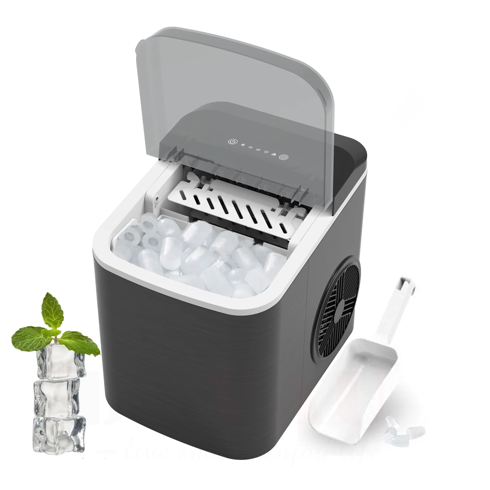 Wholesale Quality 9 Ice Cubes 2 Ice Sizes Mini Counter Top Portable Ice Maker Machine For Home Party Office Bar Dorm