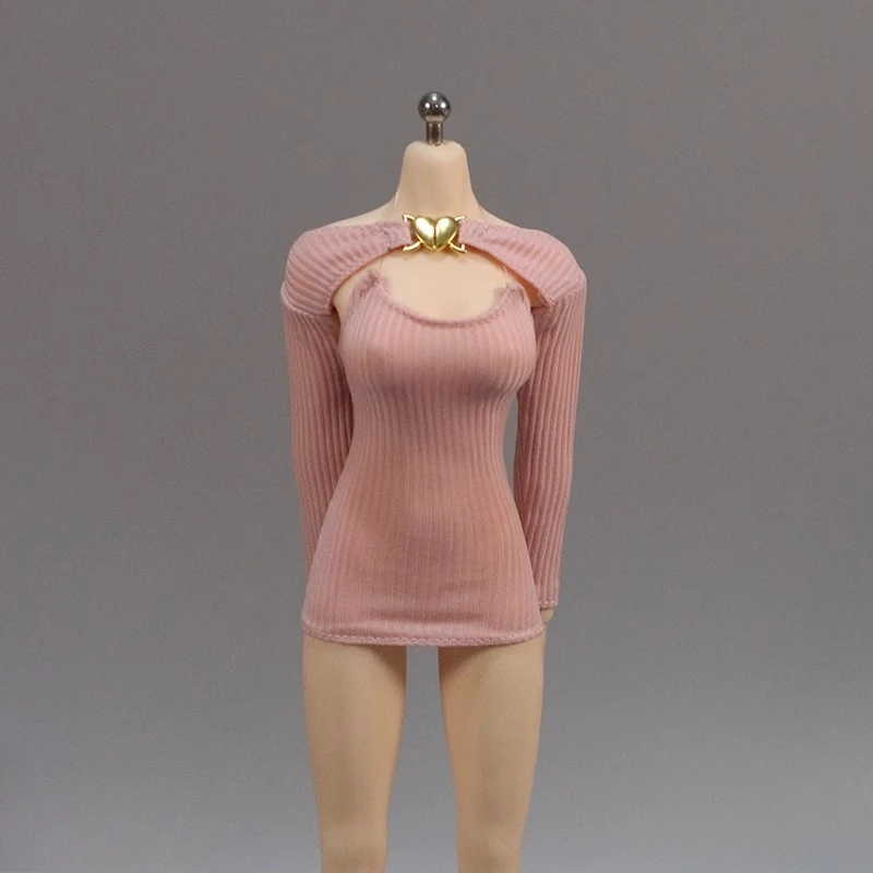 DMTOYS 1/6 Scale ตุ๊กตาหญิงแขนยาวผ้าคลุมไหล่ชุดชุดเสื้อผ้าสําหรับ 12 "PH TBL 42 53 10 ตัวเลขการกระทํา Body