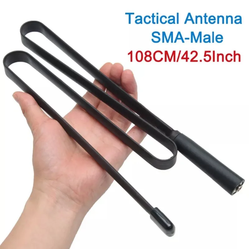 AR-152A 108cm/42.5inch SMA-Male Connector Dual Band 144/430Mhz Foldable Tactical Antenna for Yaesu TYT Wouxun Walkie Talkie