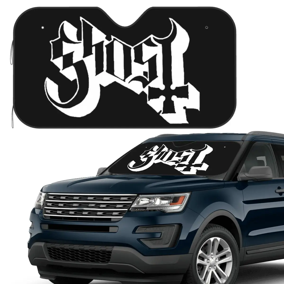 

Rock Band Ghost BC Sunshade Windscreen Car Front Windshield Window Sun Visor Accessories Covers