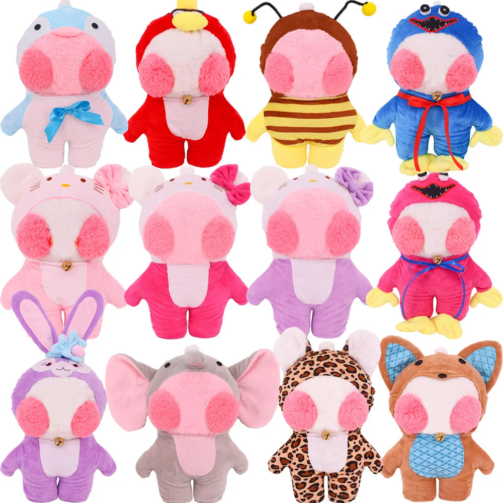 Duck Clothes 30Cm Lalafanfan Cute Animal Doll Original Wuggys Costume Mini Plush Toy Rabbit Huggys Plush Clothe Accessories Gift