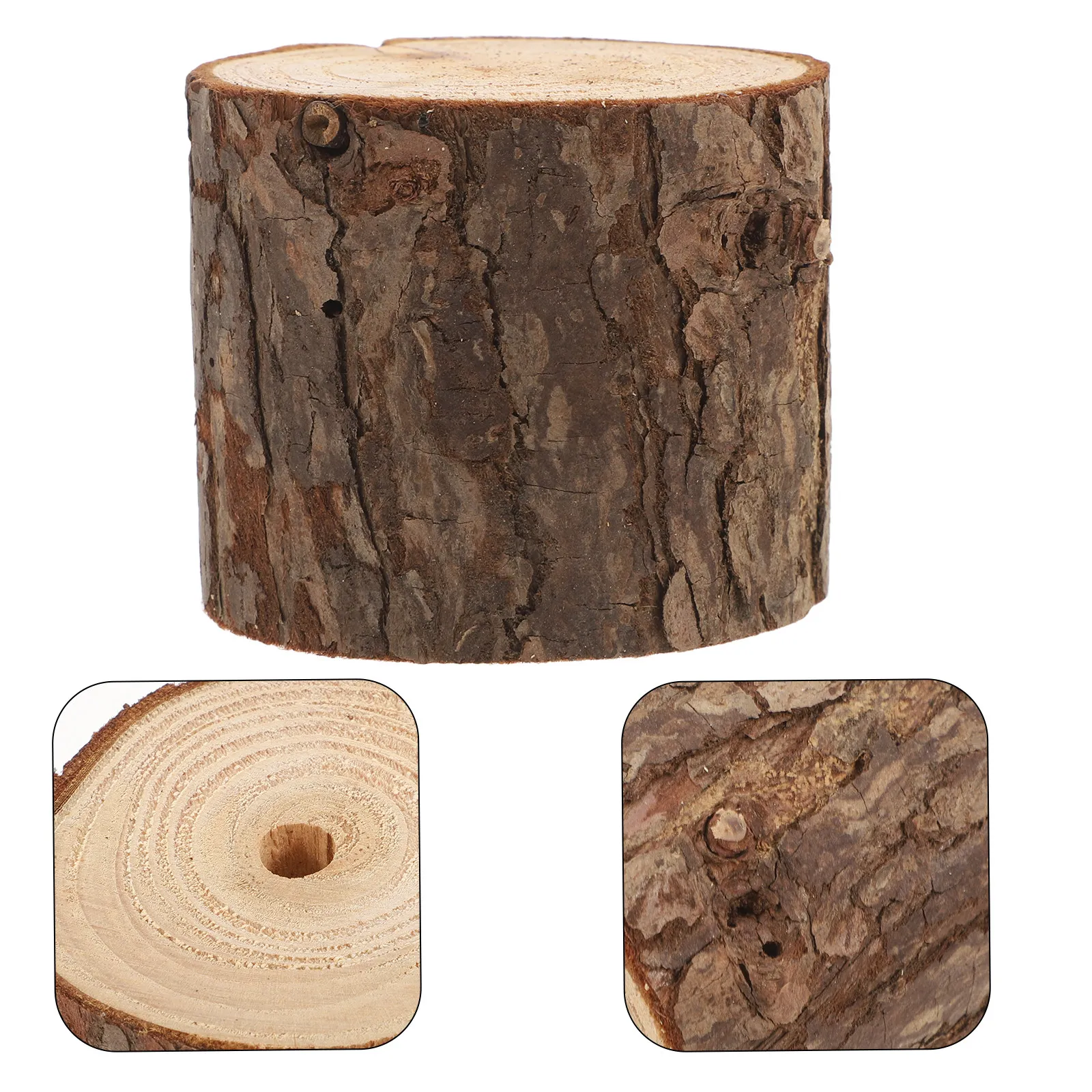 

4Pcs Rustic Wooden Stump Flower Holder for Arranging Fresh Artificial Flowers Tabletop Centerpiece Decor Garden Living Room