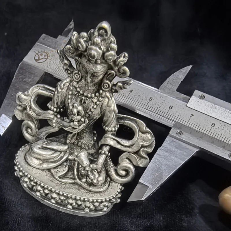 Wholesale Tibetan-style small Buddha figurines made of silver-plated white copper, including mini Buddha statues, Manjushri, Yel