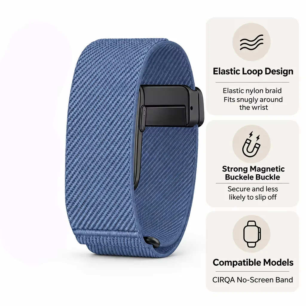 Breathable Nylon Strap for Garmin CIRQA Smart Band Accessories Adjustable Elastic Magnetic Bracelet Correa for Garmin CIRQA Band
