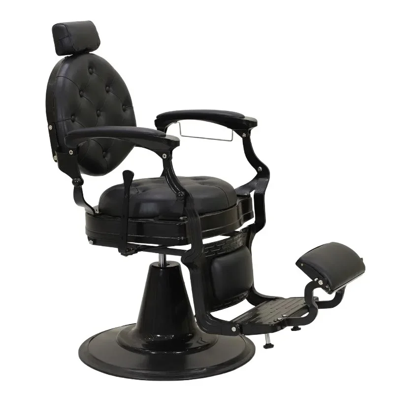Men's Retro Oil Head Hair Salon Chair Barber Shop Cutting Chair