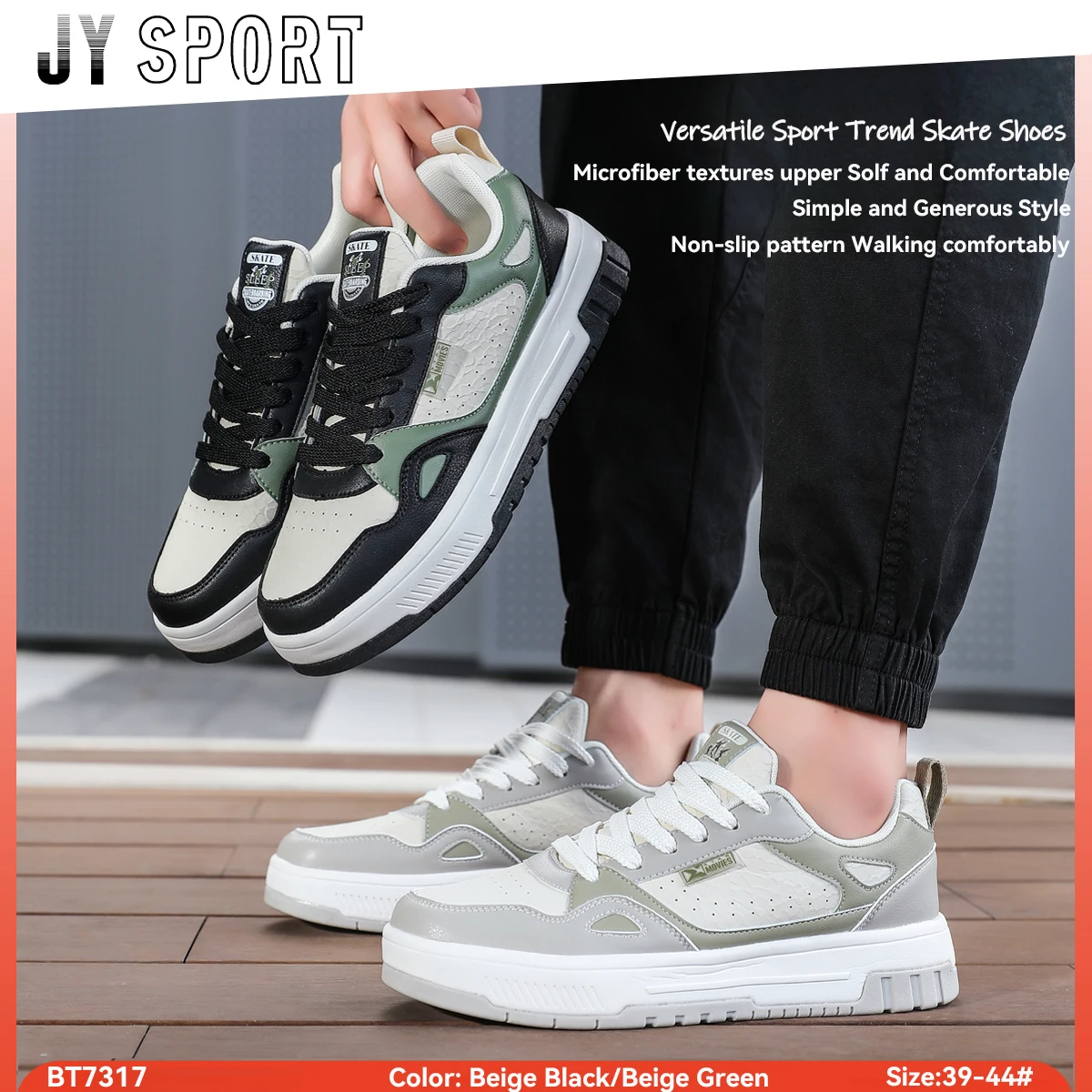 

Men's Sneakers Fashionable Original Men's Sports Board Shoes Microfiber Surface Casual Street Couple Shoes Skateboard Shoes