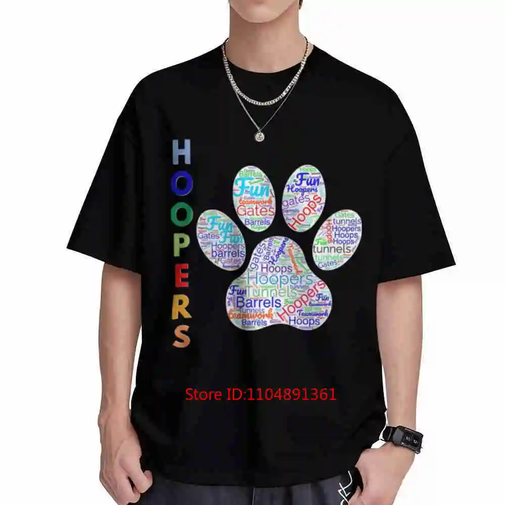Dog Hoopers Agility Hoops Short Sleeve Tee 100% Cotton T-Shirt